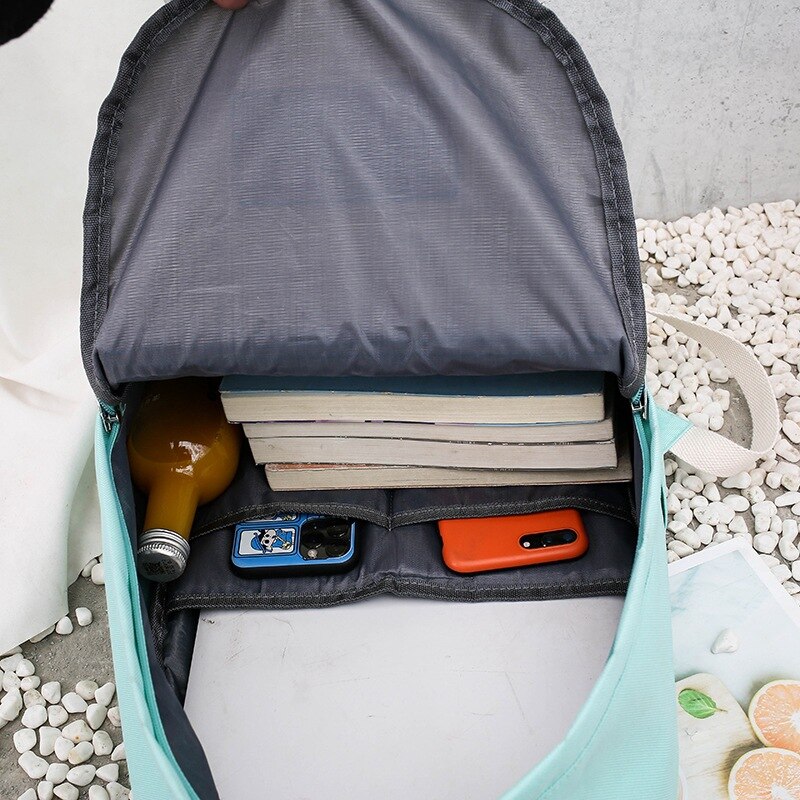 Mode Vrouwen Rugzakken 4 Set Schooltassen Gemengde Kleur Grote Capaciteit College School Rugzak Voor Tiener Meisje Schoudertas