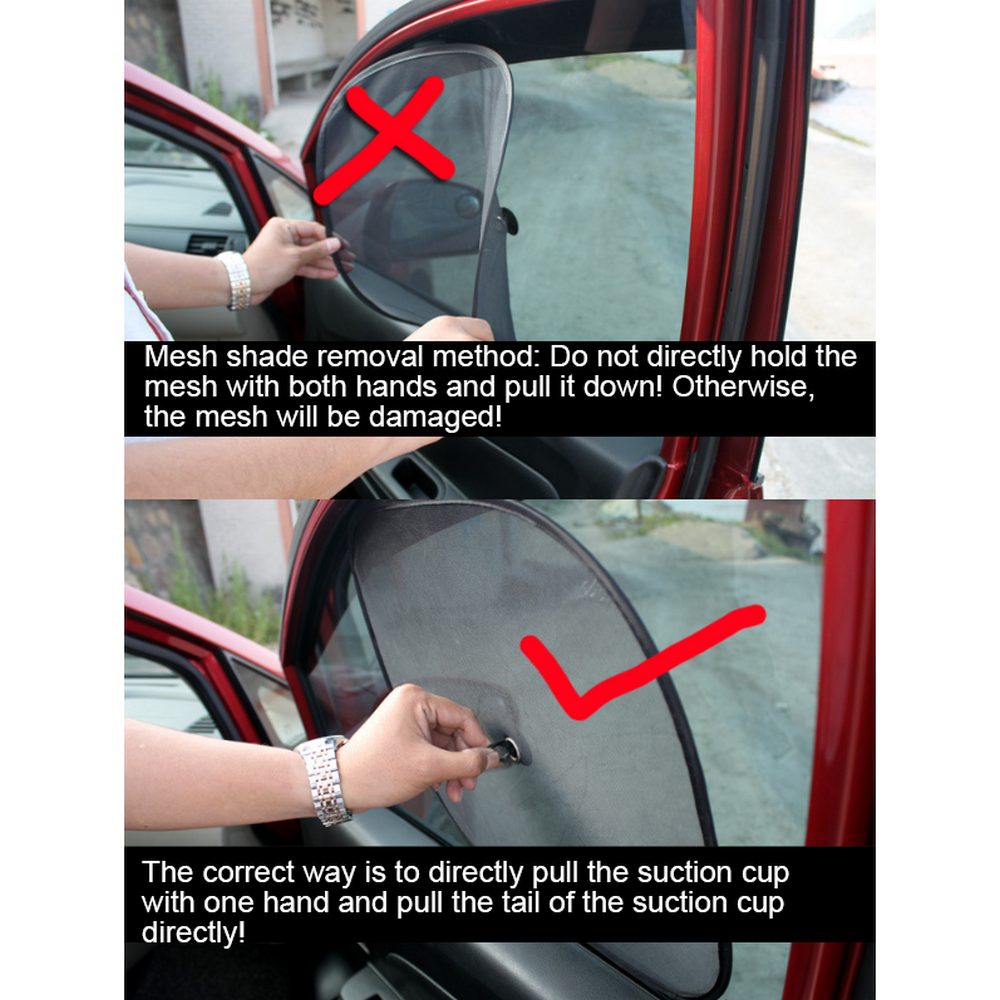 Een Paar Auto Zon Jaloezieën Voor En Achter Windows Cool Draagbaarheid Zonnescherm Opvouwbaar Met Zuignappen Zwart Licht Gewicht