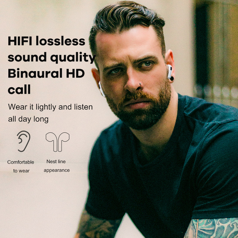 Pro 6 tws trådlösa hörlurar med mikrofon, bluetooth-hörlurar, sportlöparheadset för apple iphone och xiaomi pro 6