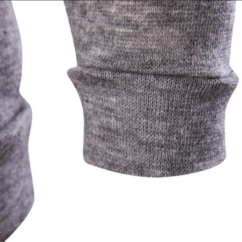 Herr ull mandarin krage kofta höst vinter varm tjock långärmad slim fit patchwork tröja stickad bomull casual kappa