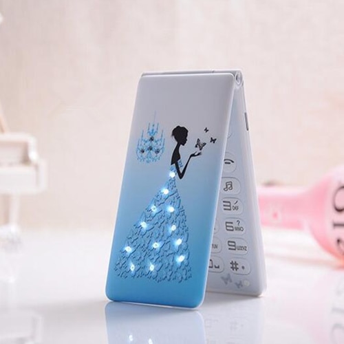 Rabat 2.4 ''écran tactile double cartes SIM veille russe français espagnol femmes filles dame mignon lampe de poche LED GSM cellulaire Mobile