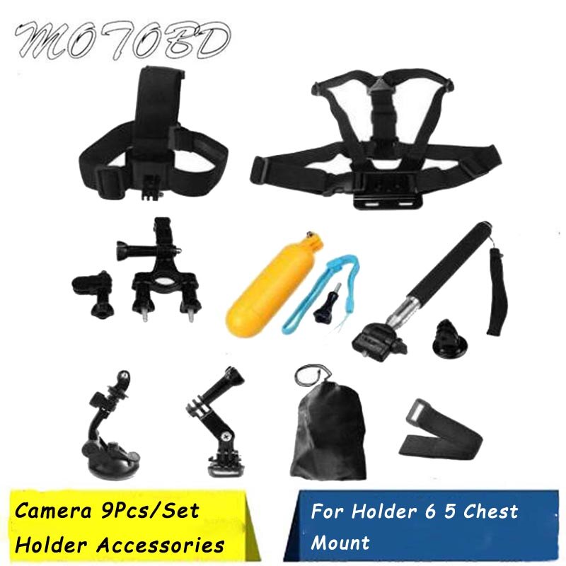 9 Stks/set Houder Accessoires Voor Houder 6 5 Borst Mount Float Grid Voor Xiaoyi 4K Sjcam Kit Voor H9 actie Camera