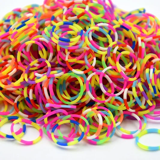 Kit de bandes de métier à tisser en caoutchouc fait à la main pour enfants, métier à tisser torsadé, fabricant de bracelets, kits exécutifs, navire chia, en stock, bricolage: Clair