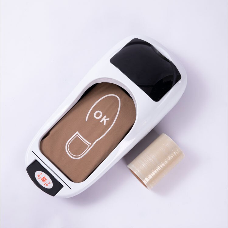 Máquina automática de cubierta de zapatos, rollo de 1/2/4 rollos de película, para oficina, hogar, máquina de cubierta de suela de zapato impermeable, limpieza de cubiertas de zapatos con película