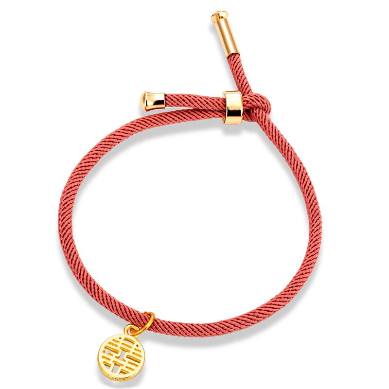 MKENDN-Pulseras de cuerda de Milano minimalistas para hombre y mujer, pulsera de hilo rojo ajustable hecha a mano, de joyería para boda: Orange
