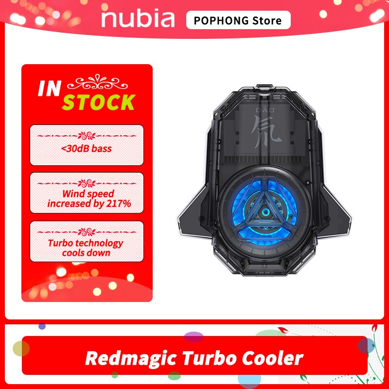 2022 Versie Nubia Redmagic Turbo Cooler Voor Redmagic 7 7 Pro Gaming Mobiele Telefoon Ice Dock Rgb Lichteffecten Ondersteuning app Controle