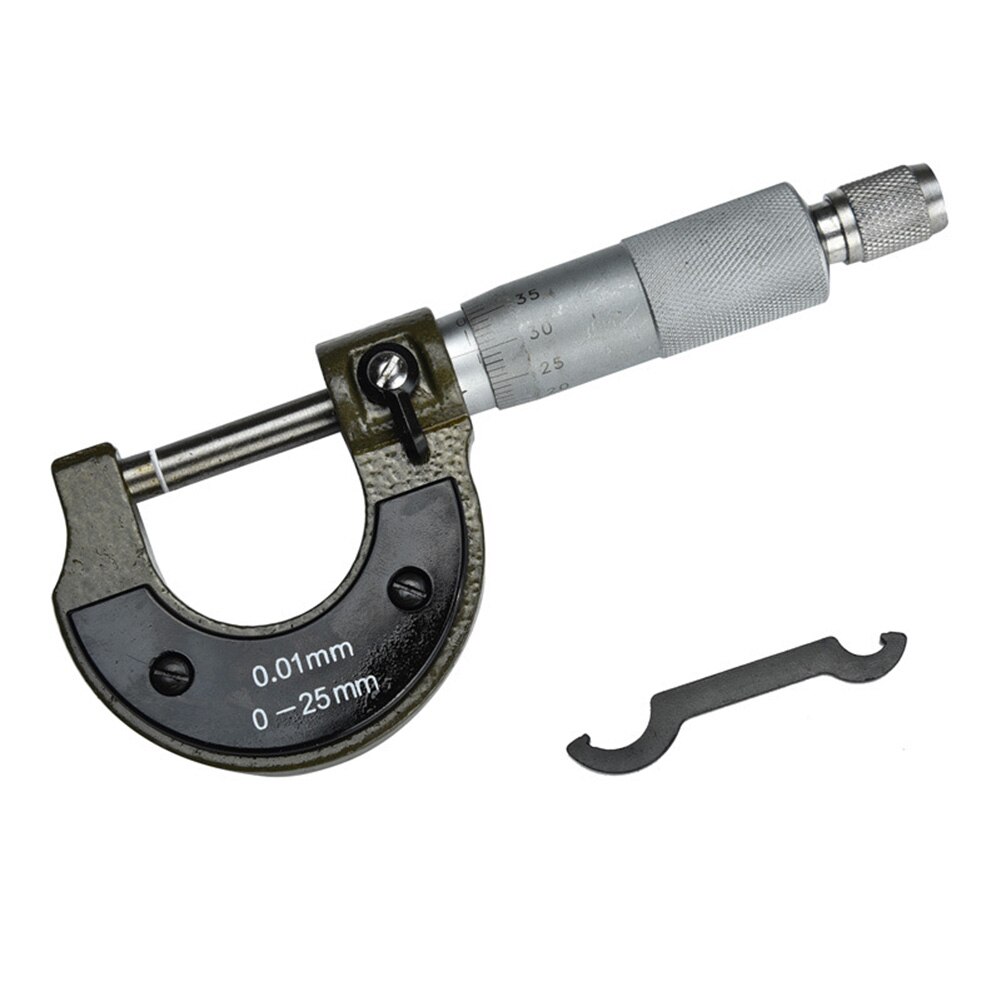 0-25Mm Draagbare Remklauw Buiten Carbon Staal Externe Micrometer Metrische Nauwkeurige Ingenieur Meetinstrument