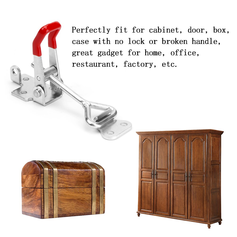 5Pcs Adjustable Steel Lever Handle Clamp Hasp Toggle Latch Catch Lock For Cabinet Boxes Door Toggle Clamp Horizontal Clamp