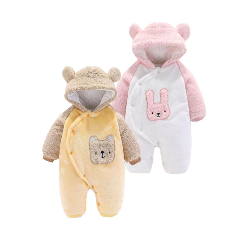 Pasgeboren Baby Jongens Kleding Lente Lange Mouw Meisjes Cartoon Capuchon Katoenen Romper Baby Baby Jumpsuit Voor Kids Baby Kostuum