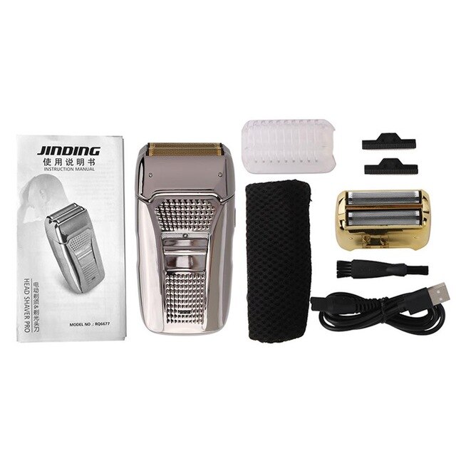 Hair Trimmer Set Tool Electric Hair Clipper Hair 0mm Barber Machine Cordless Haircut Men Cutter Shaver Home Use: silver shaver