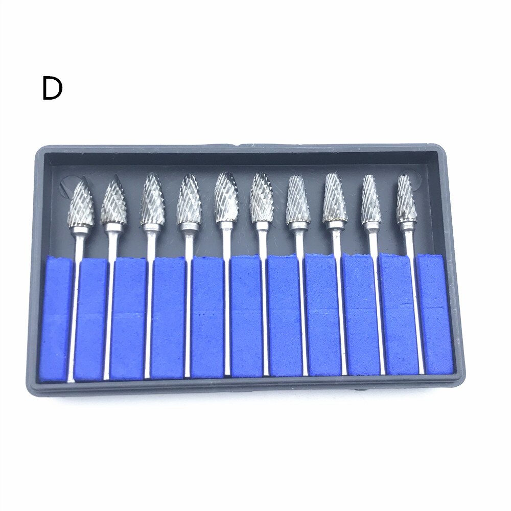 1set Dental Lab Drills Tungsten Steel Carbide Burs Teeth Whitenning Tooth Polishing Drill: Type D