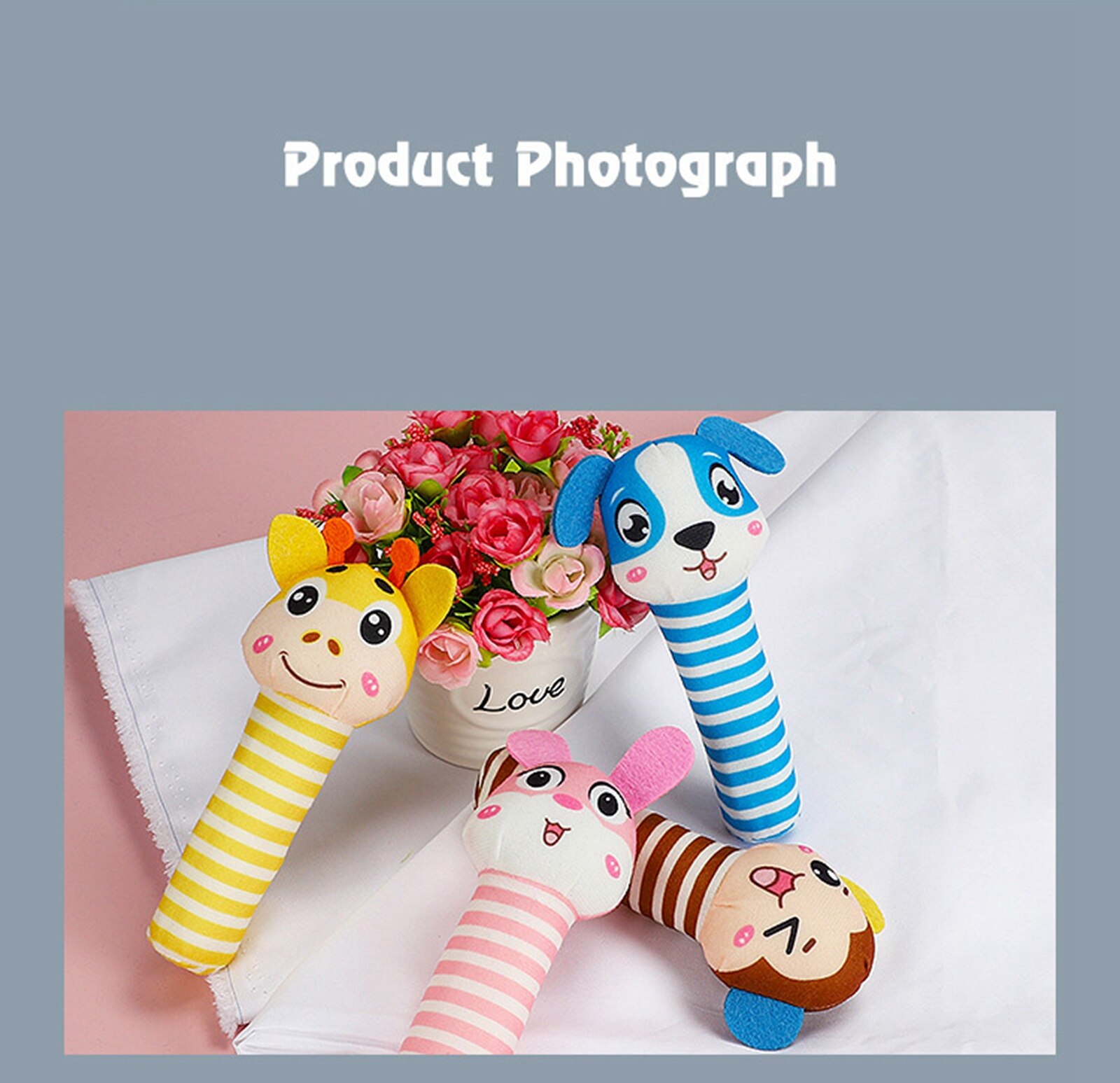 Newborn Baby Toys 0-12 Months Cartoon Animal Baby Plush Rattle Mobile Bell Toy Infant Toddler Early Educational Toys Bite Tool