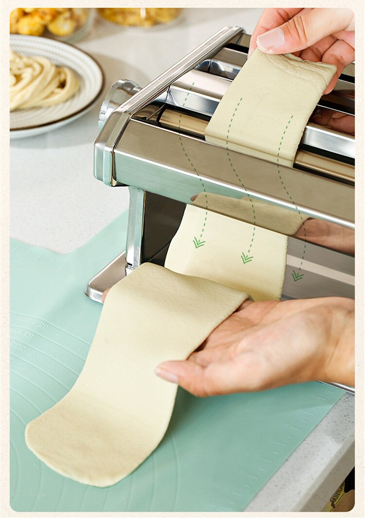 Macaroni Maker Rvs Handleiding Pasta Machine Hand-Cranking Noodle Maker Noedels Persmachine voor Thuisgebruik