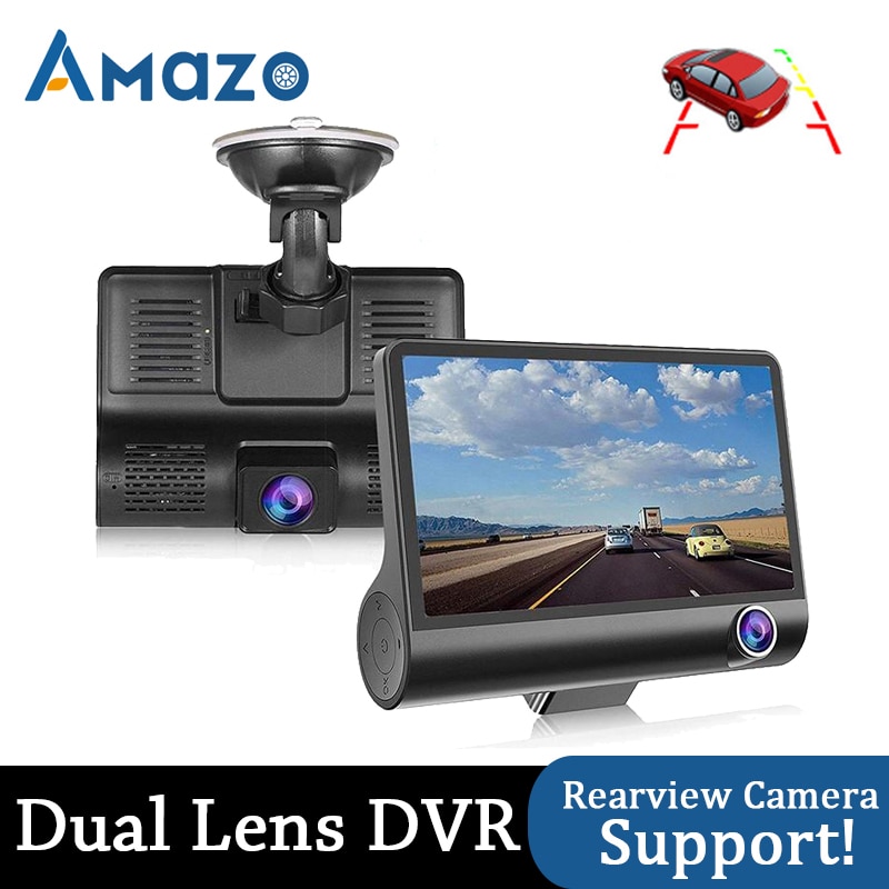 4.0 Inch Auto DVR 3 Camera Dash Camera Dual Lens Full HD 1080P Video Recorder Dashcam Met Achteruitrijcamera auto Registrator Dvr