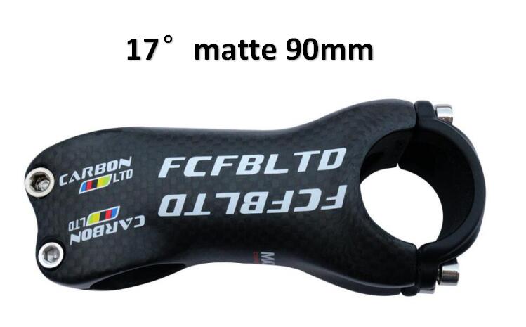 FCFB 3 K Carbon Fiber MTB Fiets Stuurpen 31.8 MM Carbon Racefiets Stuurpen Fietsen Stuur 6/17 Graden 80 90 100 110 120 130 MM: 17 degree 90mm