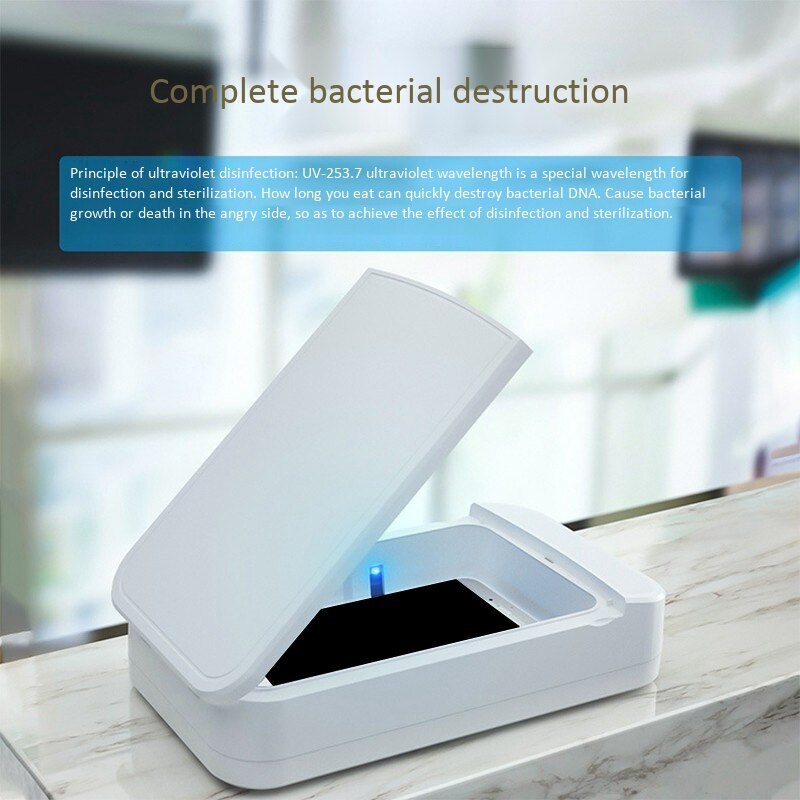 2 in 1 kannettava uv-desinfiointi aromaterapialaatikko antibakteerinen ultraviolettisäteen desinfiointilaite puhelimen korukellolle
