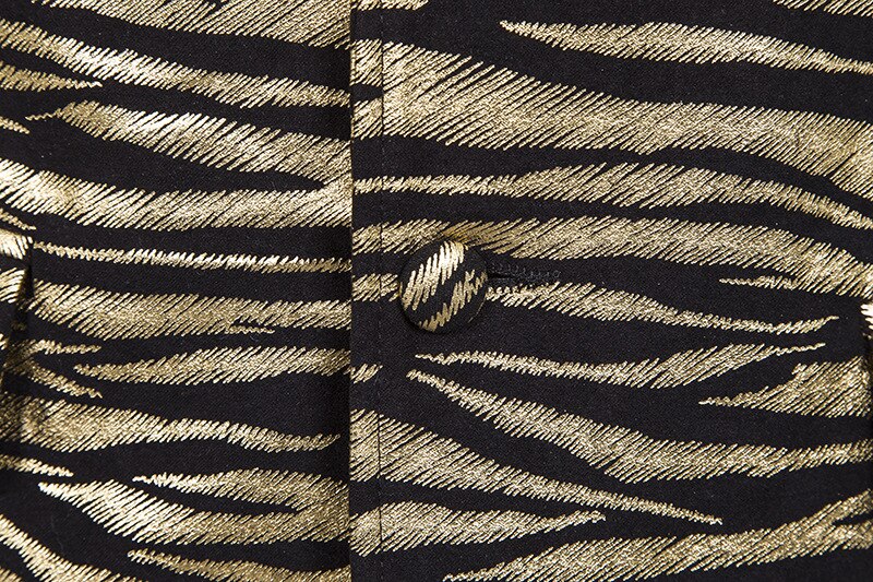 Men's Blazer Slim Fit Tiger Bronzing Printing Suit Dress Costumes Jacket tuxedo Blazer