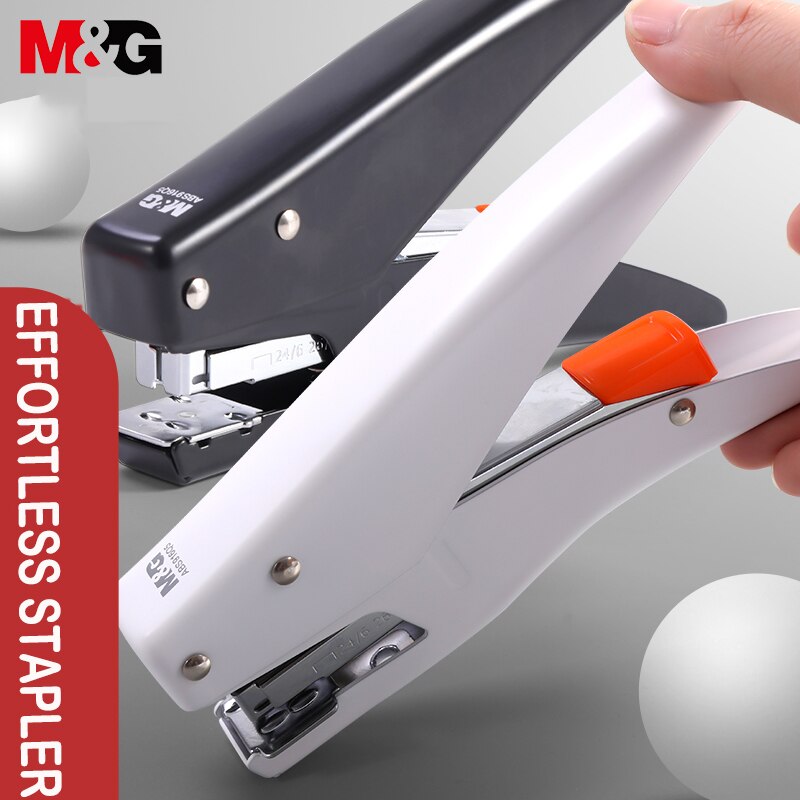 M&amp;G 25 Sheets Effortless Heavy Duty Stapler Power Saving Metal Paper Stapling Machine for School Office Supplies Stationery