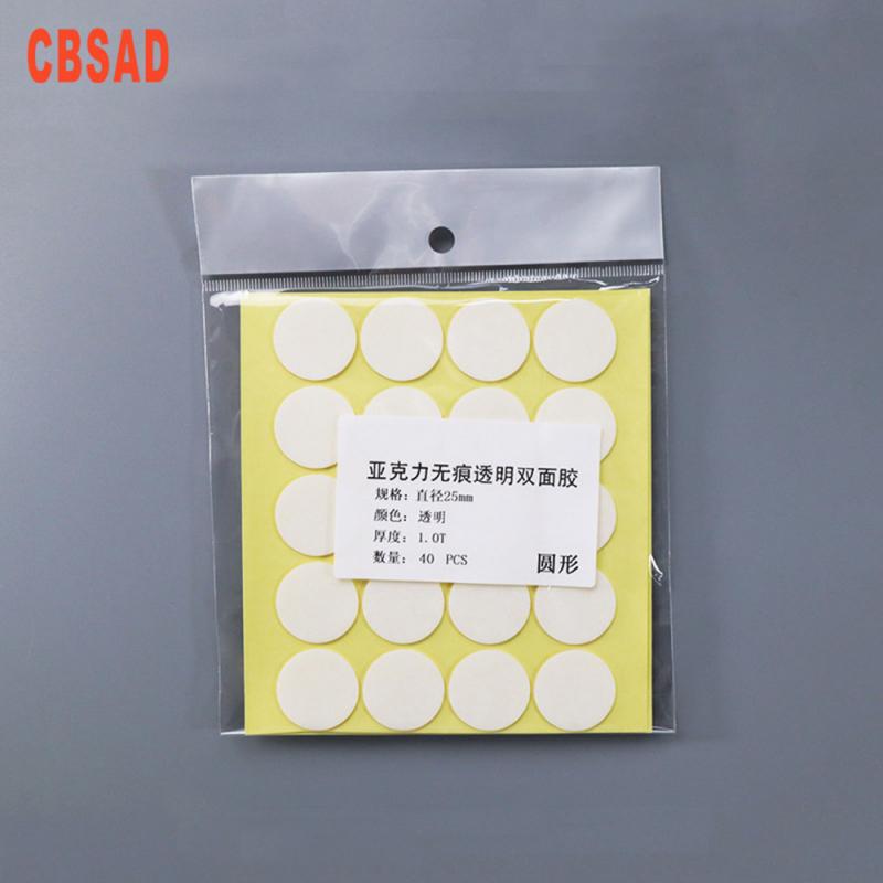 seamless acrylic transparent double-sided tape super sticky strong round five-pointed star square waterproof film: 40pcs round tapes