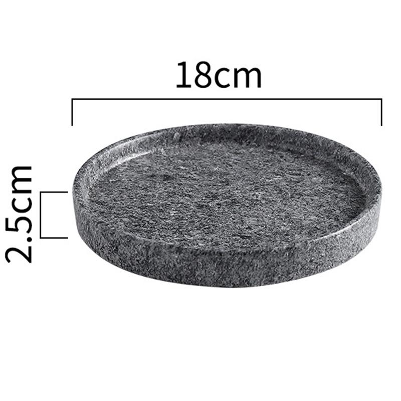 2 Stuks 11.5/15Cm Keramische Bloempot Lade Bloempot Lekbak Keramische Cement Bloempot Base Tray Voor Tuin balkon: 15x1.8cm Grey