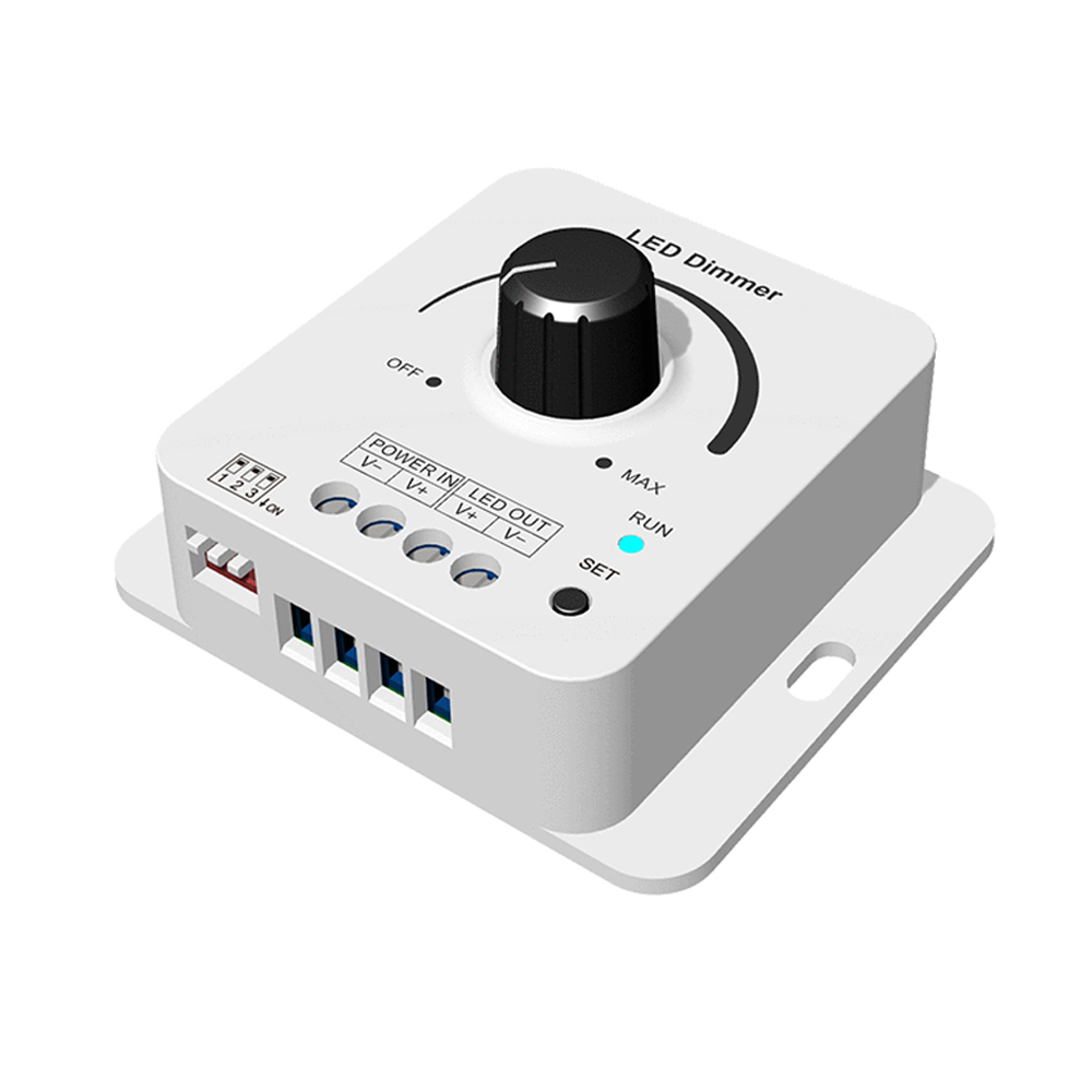 LED Light Strip Dimmer With Fade Effect DC12V-24V 8.5A PWM Dimming Controller for Dimmer Knob Adjust Brightness ON/Off Switch