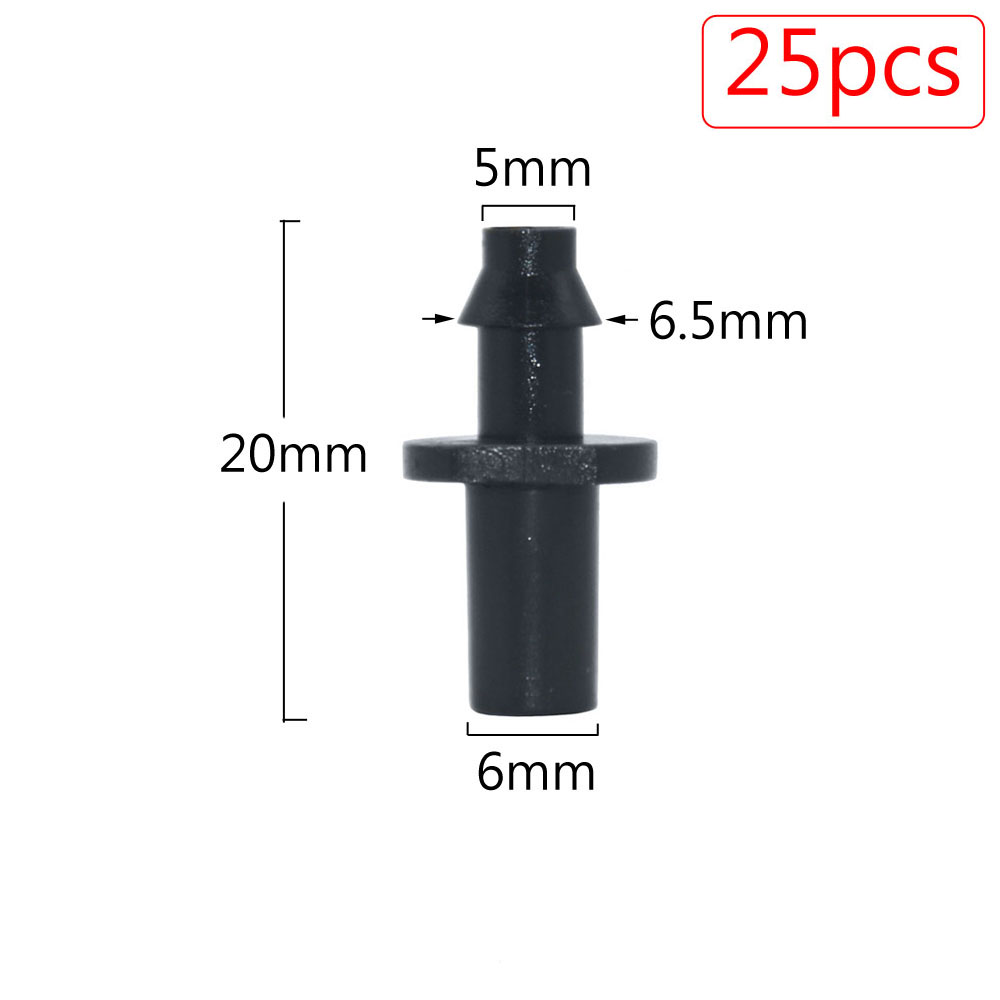 25pcs 1/4'' 1/8'' Plastic Hose Connector Joint Barbed Tees Cross Eng Plug Fitting For Garden Irrigation Drip Irrigation System: Chocolate