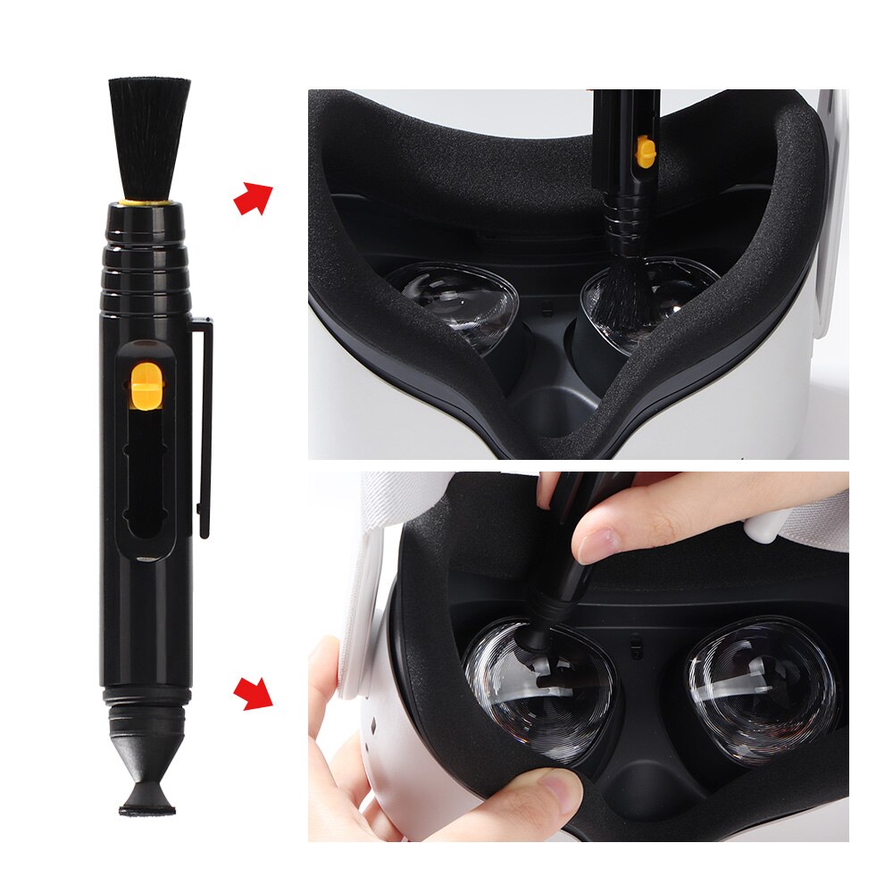 For VR Oculus Quest 2 VR Lens Cleaning Pen Camera Cleaning Pen Brush Reusable Portable Dust Cleaner Brush Kit VR Accessories