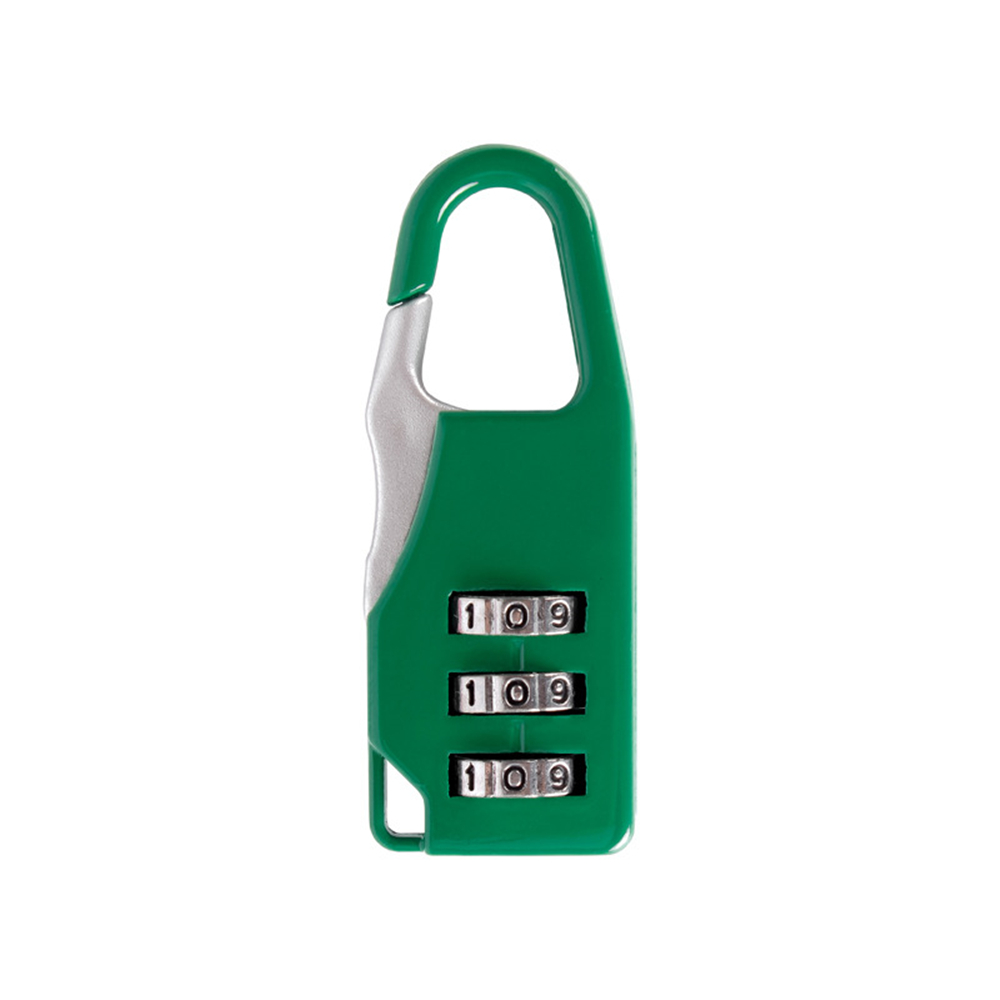 Mini dial ciffer nummer kode kodeord kombination hængelås sikkerhed rejse sikker lås til bagagelås lynlås taske rygsæk kuffert: Militærgrøn