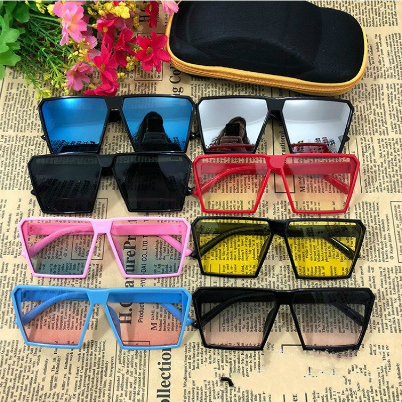 Simple Sport Style Kid Sunglasses Ultraviolet Ray Toad Mirror Children Glasses Girl Sunglasses Boy GlassesTrend