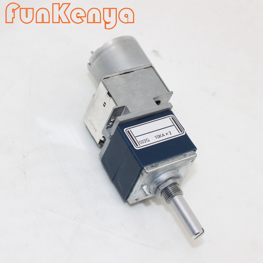 Duplo 2*10k 2*50k 2*100k estéreo alpes rk27 motorizado potenciômetro controle de som de volume remoto para tubo vintage amp alta fidelidade áudio diy