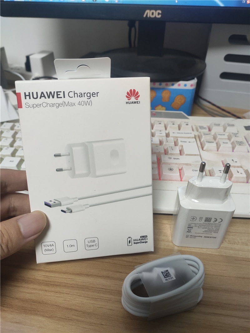 Huawei-cargador rápido Original de 4,5 V, 5A, 22,5 W, 40W, para P20 Pro, P30, P40 Lite, Mate 10, Mate 20, 30 Pro, 5A, Cable tipo C
