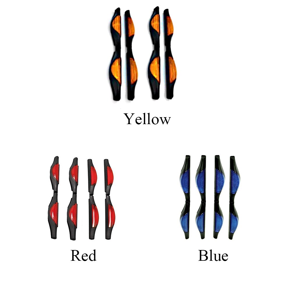 4 stk / pakke auto kofanger anti kollision ridser beskyttelse styling strip bildør beskytter lister reflektor kant beskyttelsesstyrt