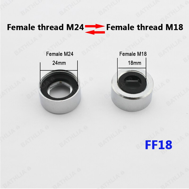 Messing vandhaner belufter adapter kvindelige blandestik  m18,m20,m22,g1/2 hurtig havearator adapter