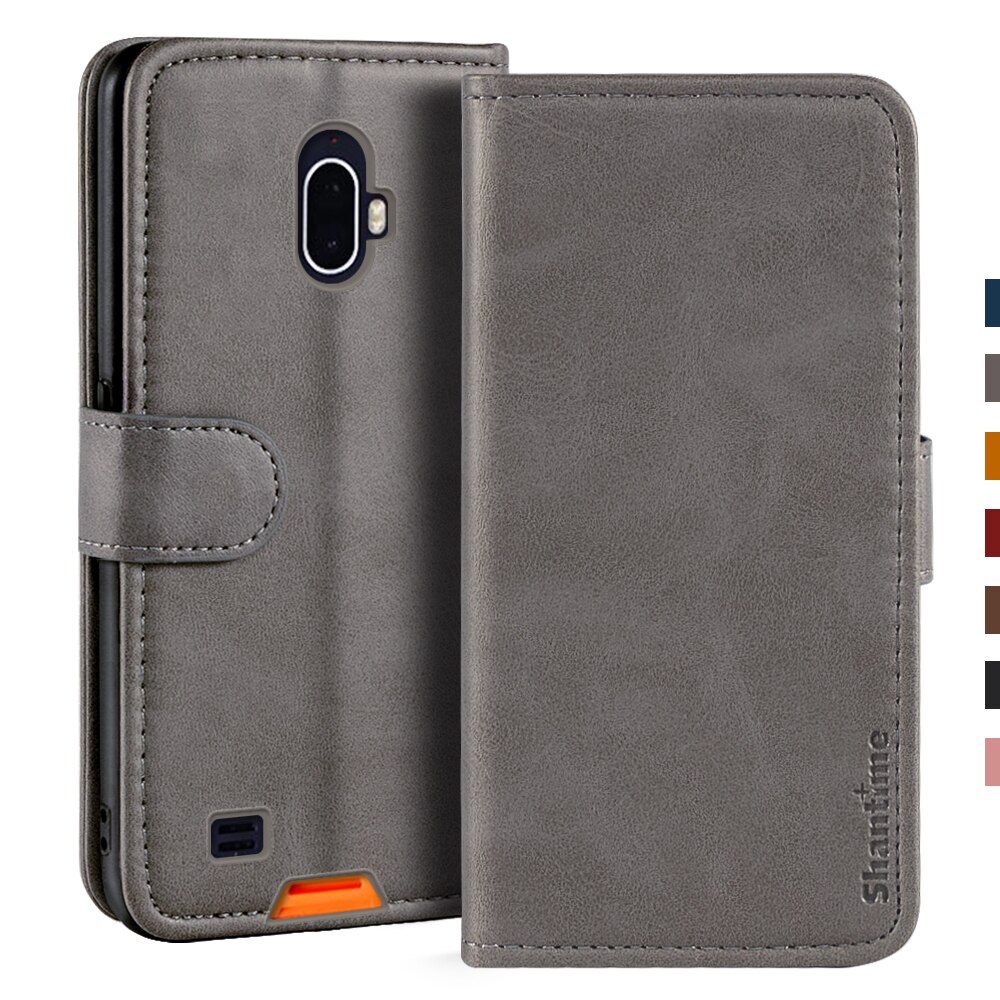 Case For Blackview BV5900 Case Magnetic Wallet Leather Cover For Blackview BV5900 Stand Coque Phone Cases: Gray