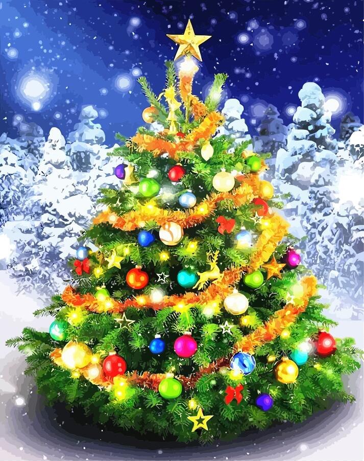 HUACAN DIY Oil Painting Snowman Kits Drawing Canvas HandPainted Pictures By Numbers Christmas Winter Art Home Decoration: SZHC1-264