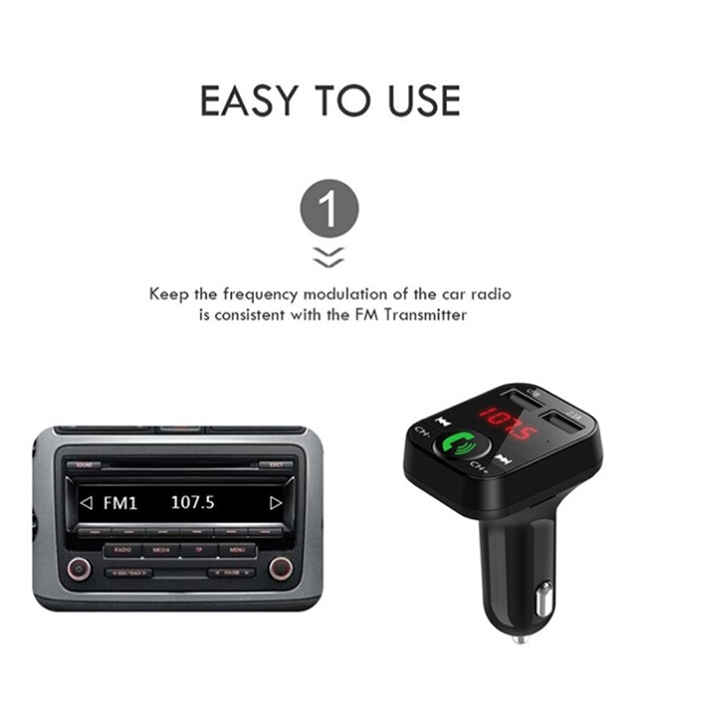 Draadloze Bluetooth Fm-zender LCD MP3 Speler USB Lader Auto MP3 Speler Handsfree Car Kit