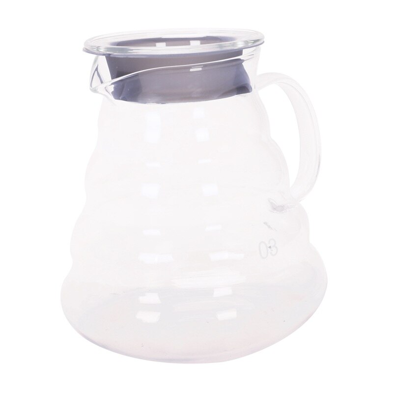 V60 Pour Over Glass Range Coffee Server Carafe Drip Coffee Pot Coffee Kettle Brewer Barista Percolator Clear: 800ml