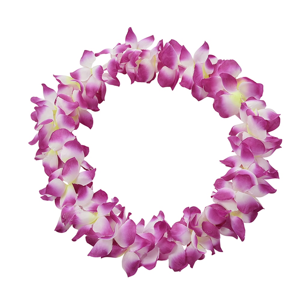 Kunstige blomster halskæde hawaii strand kranse begivenhed fest forsyninger cheerleading souvenirs bryllupsfest dekorationer