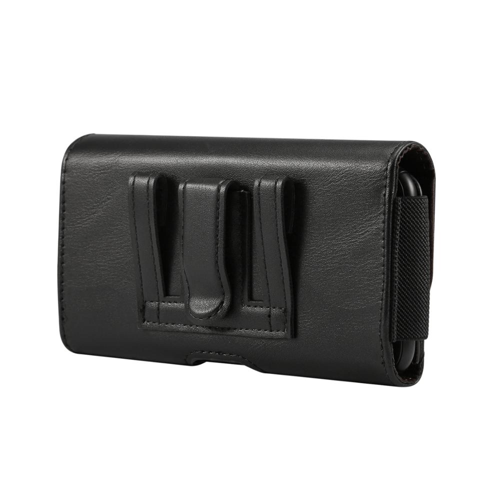 Voor Huawei Mate 20X Lederen Riem Case, leer Pouch Holster Voor Honor 8X Max/Note10/Xiaomi Max Beschermhoes