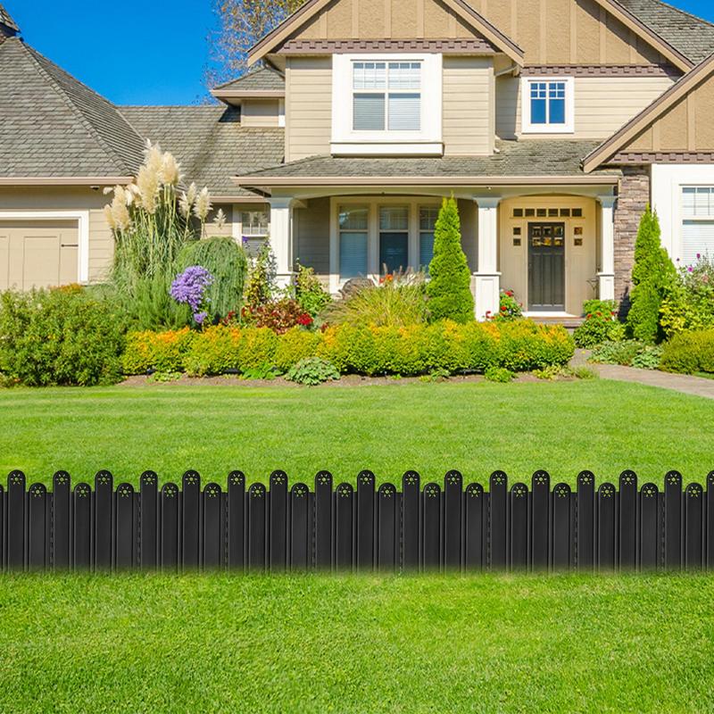 Bordure de jardin, paquet de 10 outils d'aménagement paysager, barrière animale, garniture décorative de clôture de jardin pour cour et pelouse