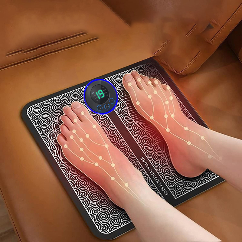 Masseur de pieds, coussin de Massage électrique Portable pliable avec réglage à plusieurs vitesses pour dispositif de Relaxation du corps, Rechargeable