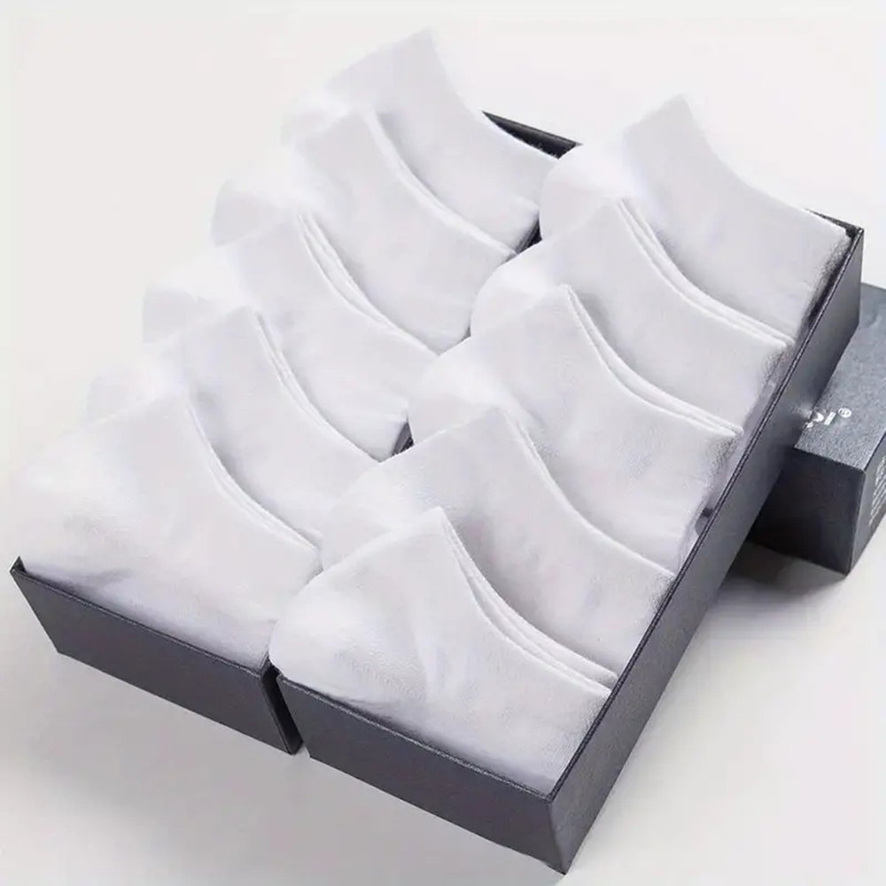 10/20/40 pares de calcetines náuticos para hombre, calcetines deportivos de negocios con absorción de sudor para verano y otoño, calcetines tobilleros versátiles de Color sólido: Dorado