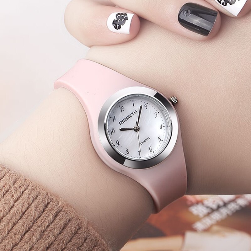 Reborn-montre-bracelet à Quartz pour femmes, bracelet en Silicone, de supérieure, montre pour femme