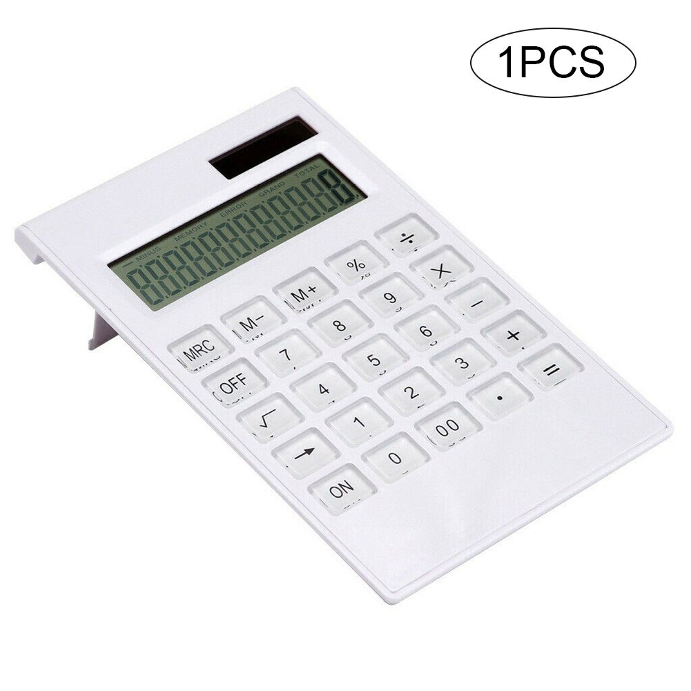 Calculators Portable Solar Powered Calculator Screen 12 Digit Large LCD Display for Office Daily Use Calculators H-best: 1pcs