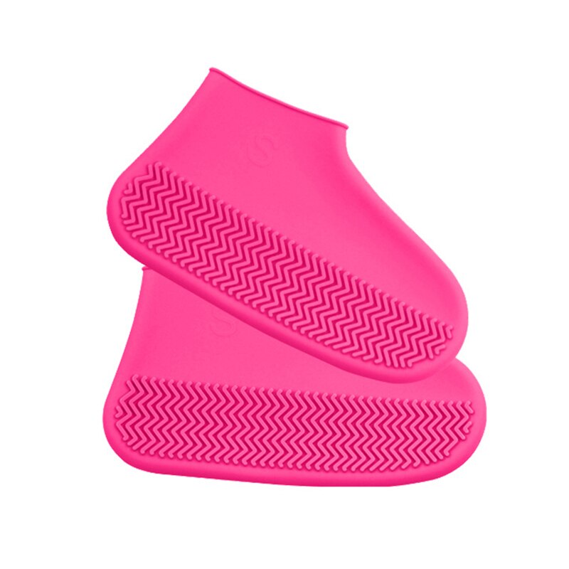 Couverture de chaussure imperméable Durable de Silicone couverture épaissie réutilisable antidérapante extérieure nouvelle: Rouge / M