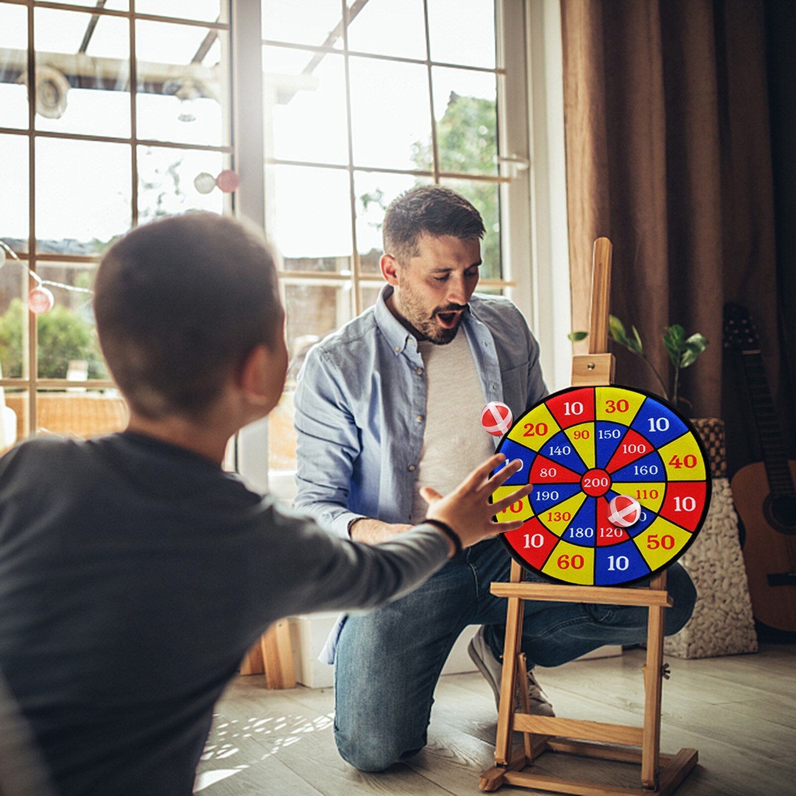 S/M/L cloth children's target sticky target ball dart board set children's dart board set 8 inch dart board with hook F3