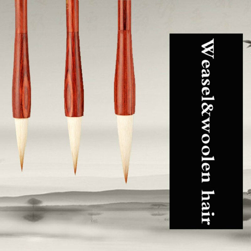 Chinese Calligraphy Brush Caligrafia Multiple Hair Regular Script Freehand Landscape Painting Writing Brush Tinta China
