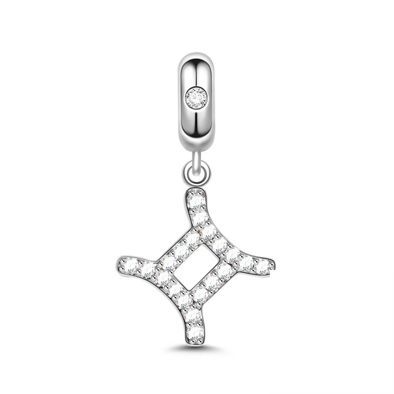 Klassieke Sprankelende Ram, Tweelingen, Steenbok, Pissen Zodiac Charm Kralen Fit Originele Europese Zilveren 925 Armband DIY Sieraden: Teak Color