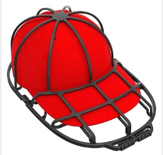 Protezione di pulizia berretto a sfera telaio di lavaggio gabbia berretto da baseball cappello rondella telaio borsa per biancheria per berretto di lavaggio forniture per biancheria: nero
