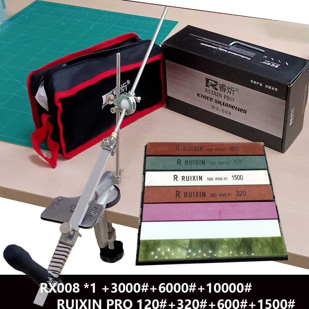 Iron Steel Home Kitchen Knife Sharpener Fixed Sharpening Tools Fix-Angle 120-10000Grit Stones Whetstone: SET 5